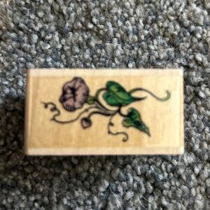 Stamp Affair 1995 Flower Rubber Stamp Mounted